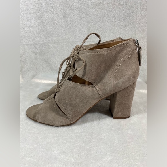 Franco Sarto - Tan Suede/Leather Heeled Sandals - 7M - Picture 2 of 12